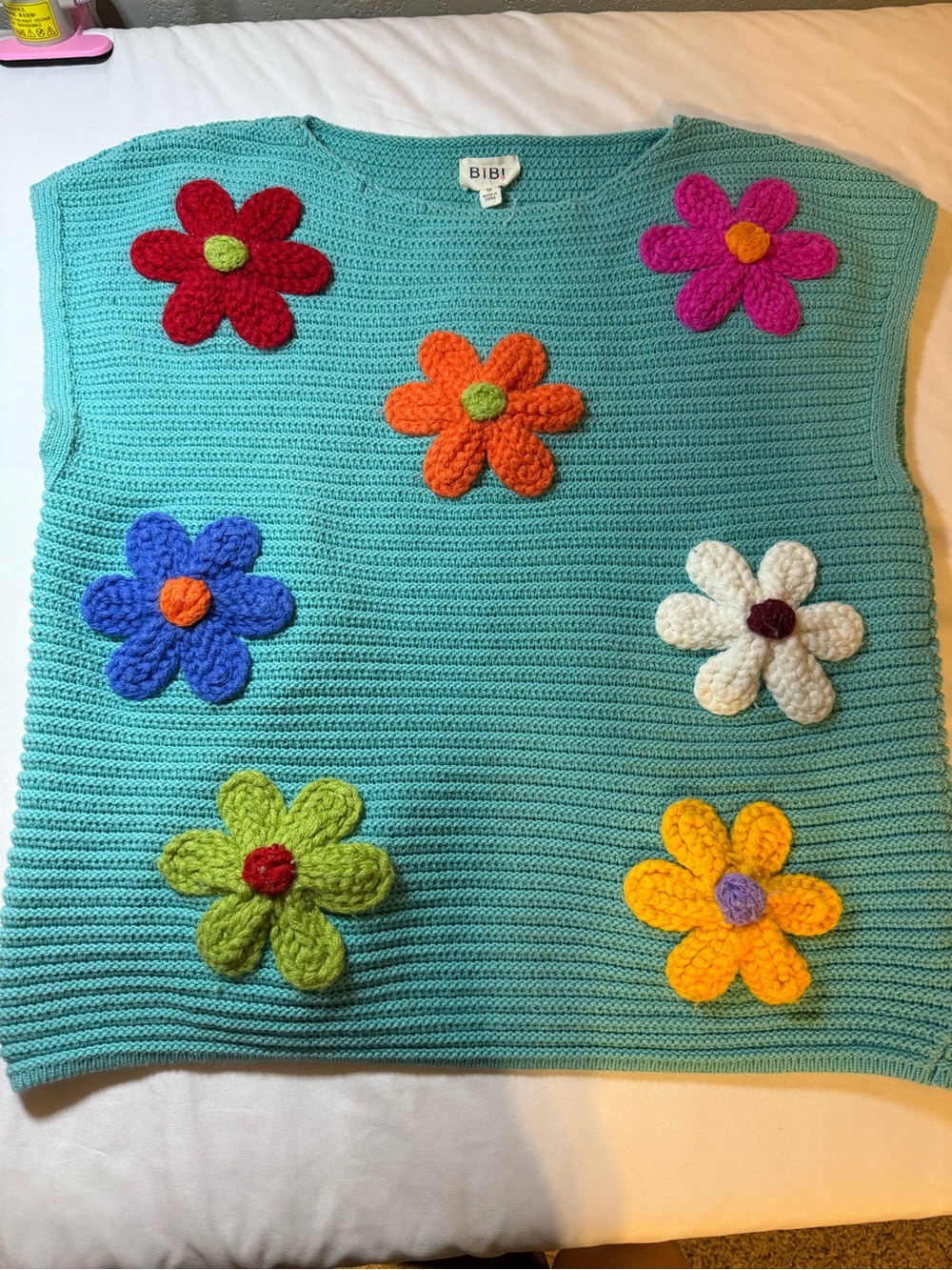 BiBi Turquoise Crochet Top